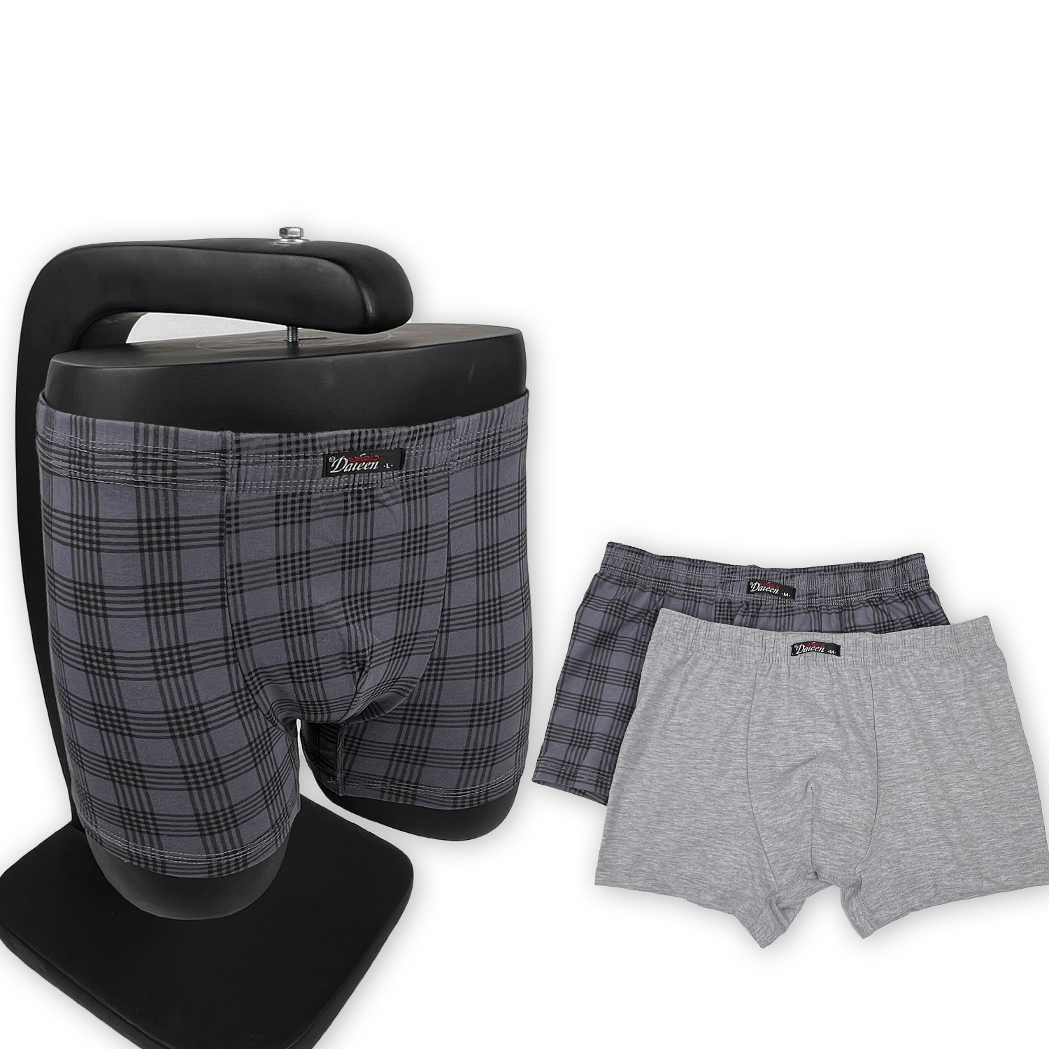 سيت بوكسر قطن ليكرا مؤنس مع كاروهات حديدي DAL116V5