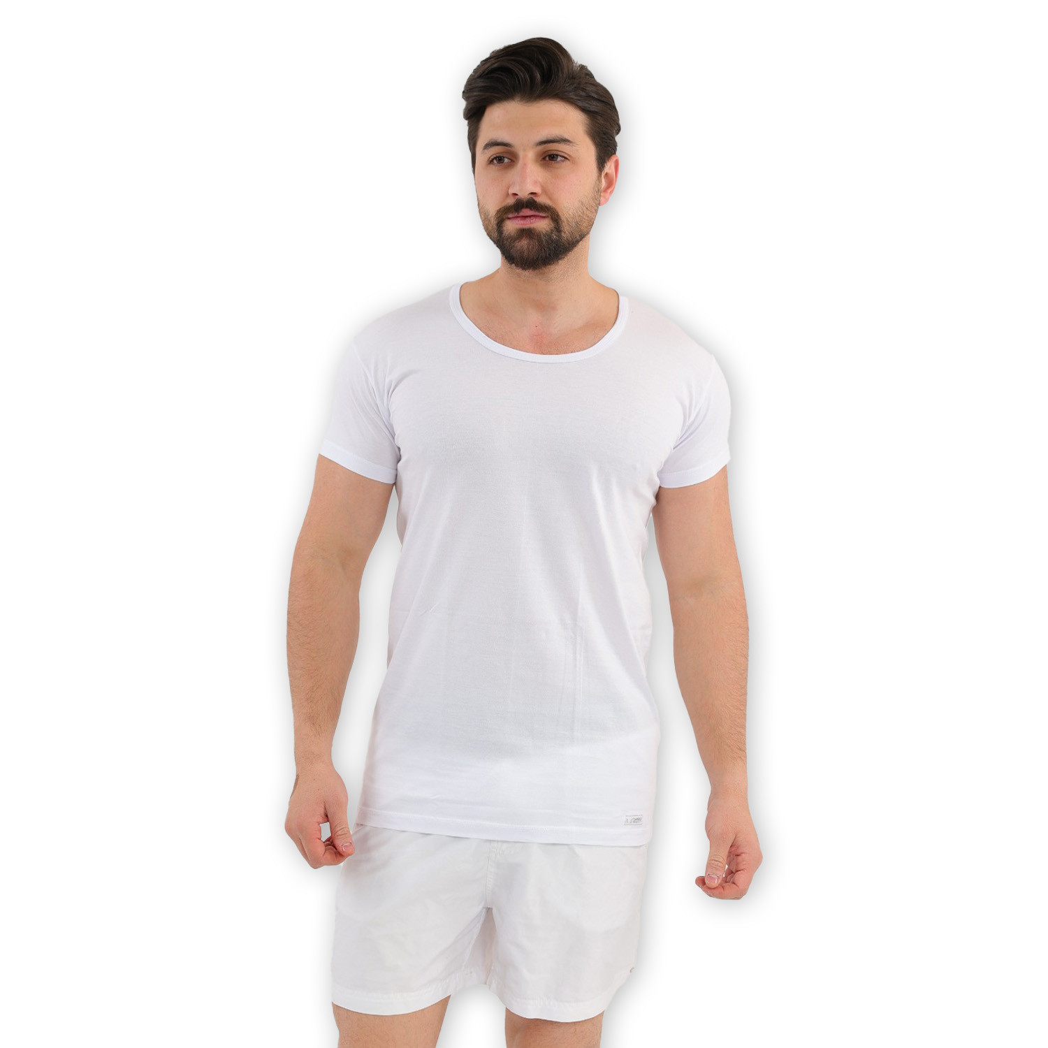 فانيلة نصف كم ياقة مدور قطن DAL075V1